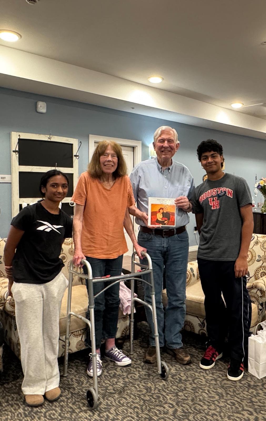 Seniors and volunteers during an engagement activity