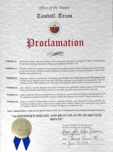 City proclamation recognizing MMI